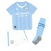 Manchester City Rico Lewis #82 Replik Heimtrikot Kinder 2023-24 Kurzarm (+ Kurze Hosen)